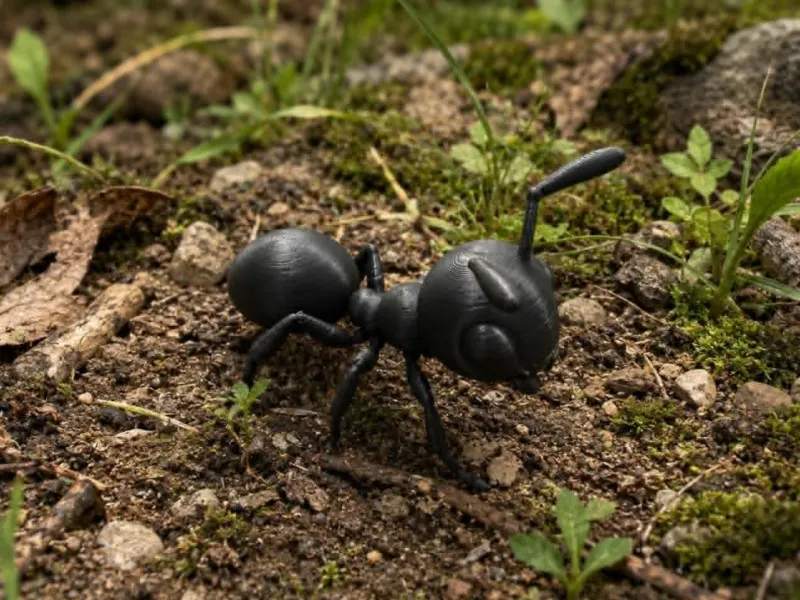 Realistic cute ant