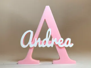 Placa de Identificação 3D - Andrea