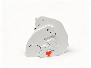Family Gift - Assembled Polar Bear Family