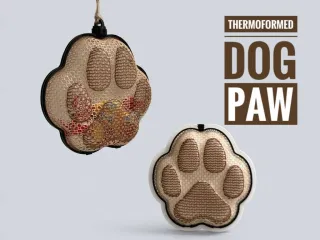 Thermoformed dog paw