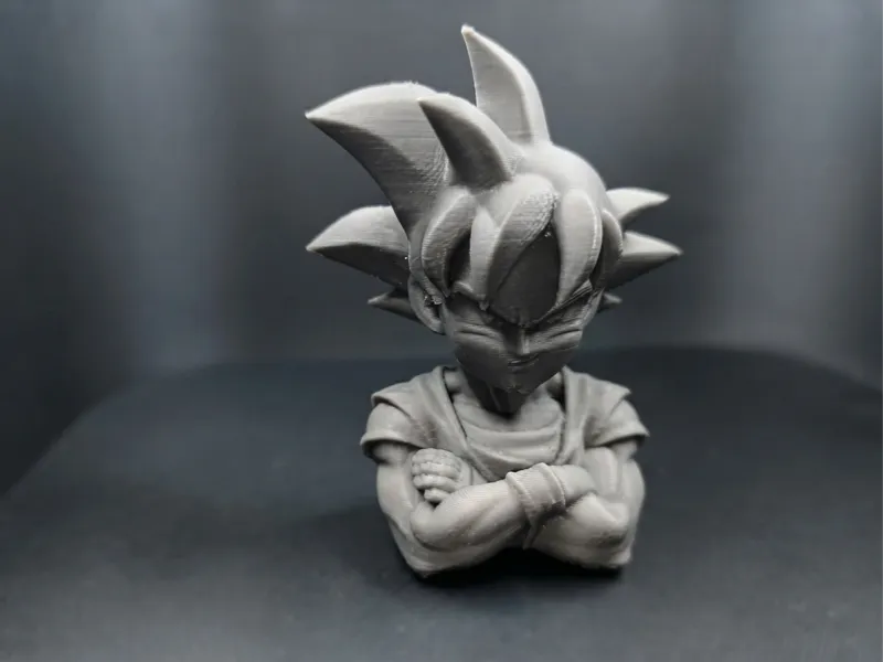Goku Saiyan Saga Defiant Arms Crossed Bust Fanart