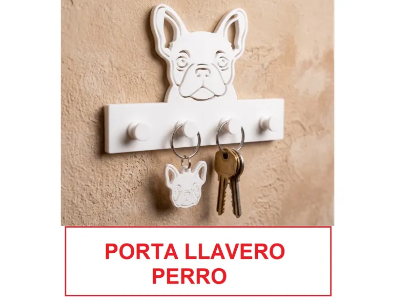 Porta Llaves Bulldogs Francés de Pared