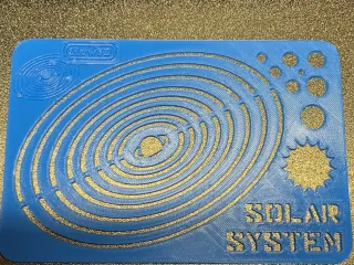 Solar system stencil plate - Draw our solar system