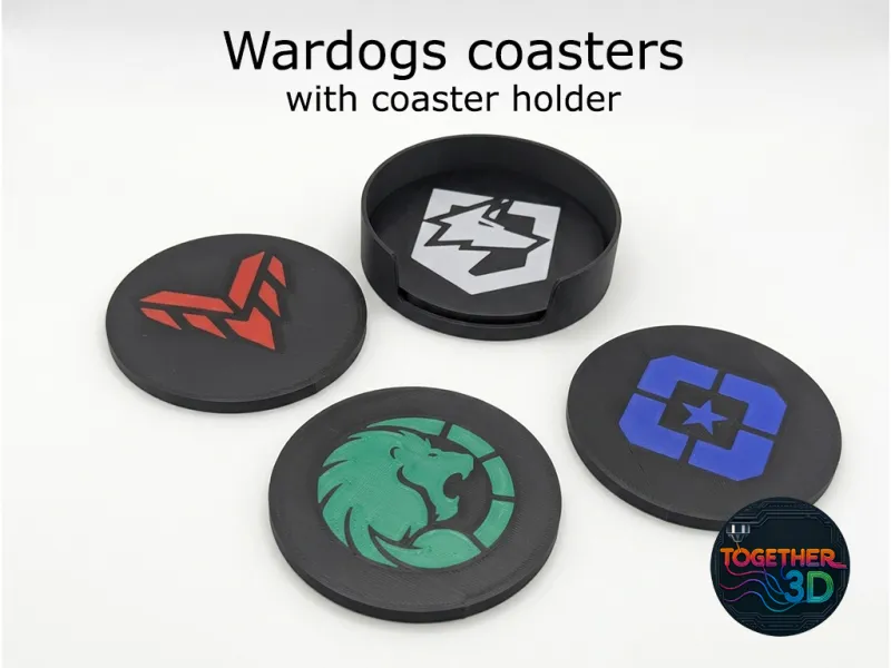 Wardogs coasters - with coaster holder