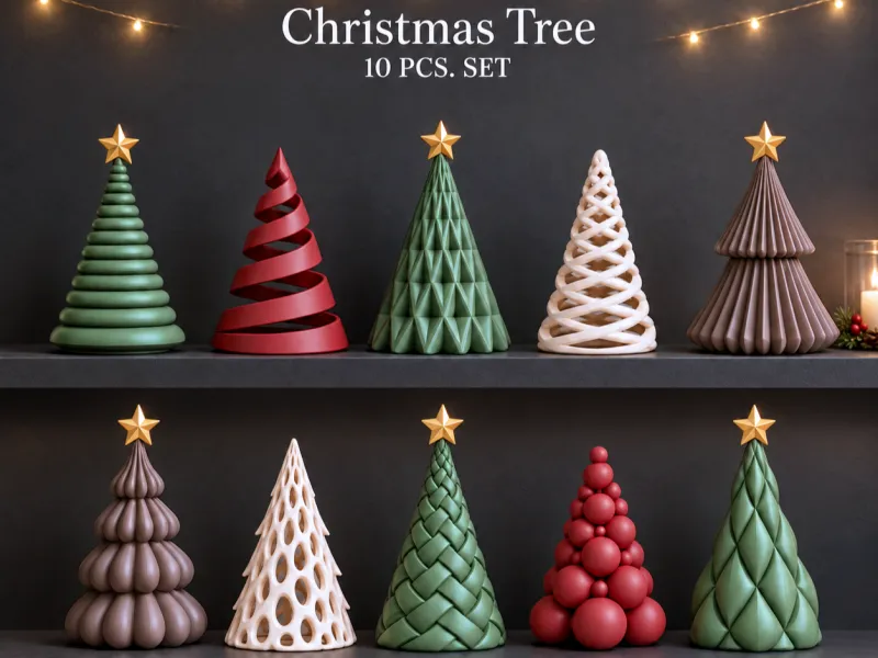 Christmas Tree Decor Bundle 10 Pcs
