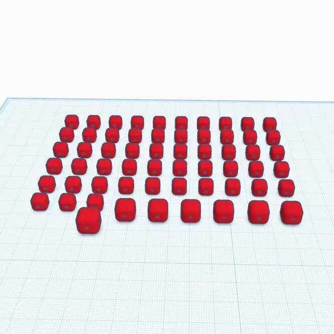 Squared Rosary Beads 53 6mm beads and 6 8mm beads