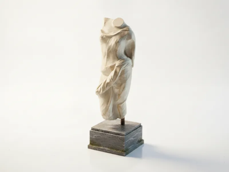 Classical Draped Female Torso Statue 3D Printable