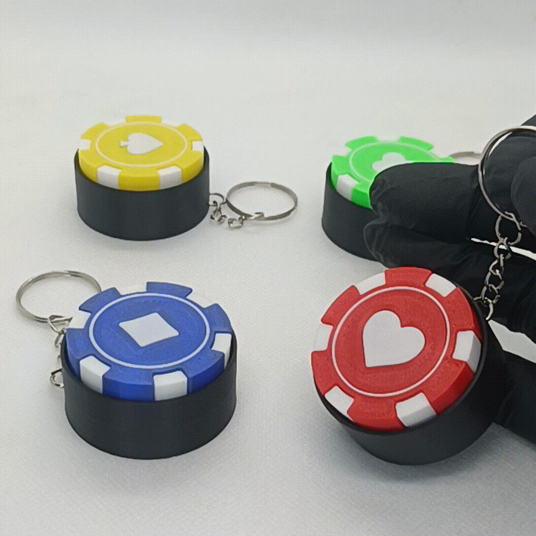 FICHAS CASINO CLICKER LLAVERO STL / 3MF