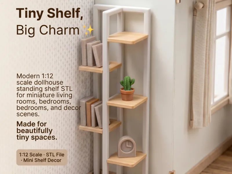 1:12 Schaal Poppenhuis Staande Plank - Miniatuur Meubilair