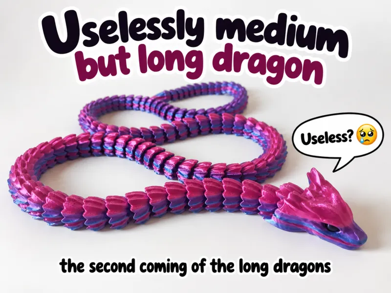 Nutzlos mittelgroßer, aber l a n g e r Drache - 115 cm