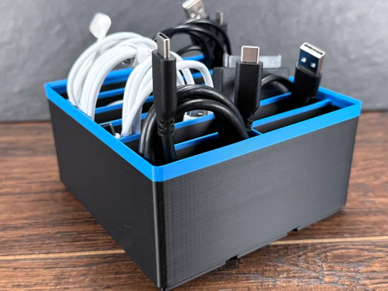 Gridfinity USB Cable Holder 3x3 - Drawer Organizer