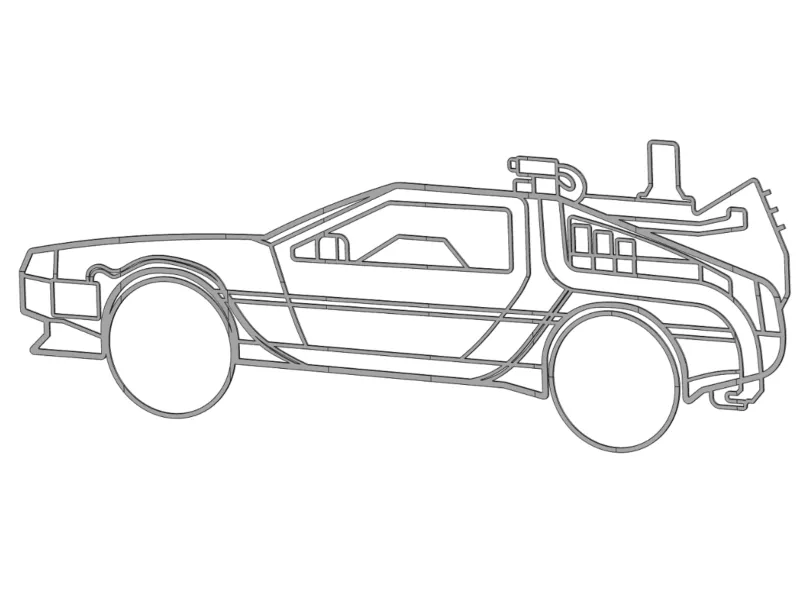 Silueta Gigante DeLorean 1.5 metros