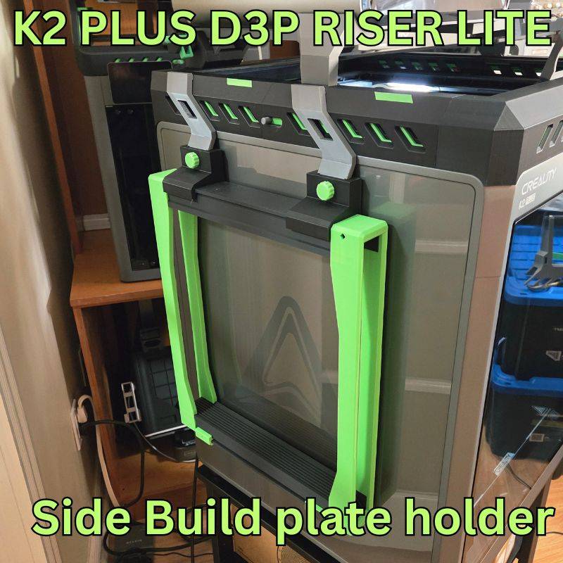 K2 Plus Riser File Led Light 3D Printer Files | 3MF File | Side mounted build plate holder for K2 ...