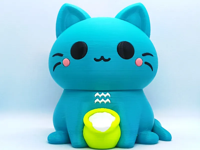 Kawaii Cat - Aquarius