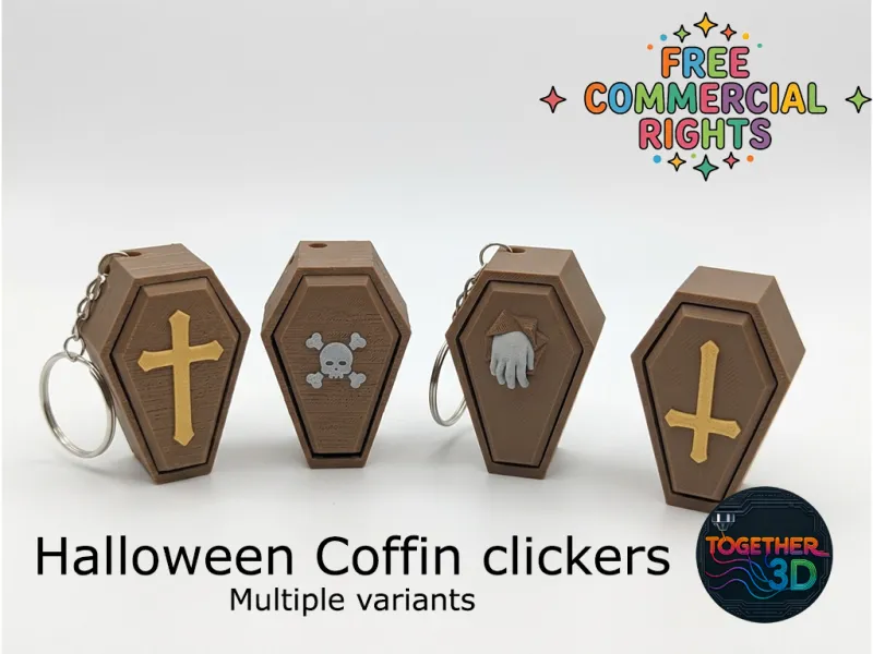 Halloween Doodskist Clickers meerdere varianten (zonder support)
