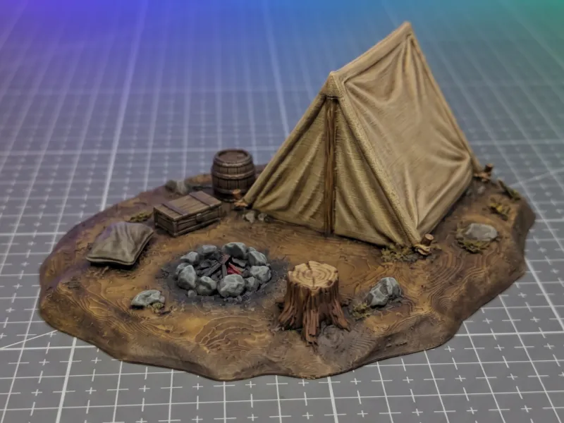 Barraca de Acampamento - Terreno de Wargame Grimdark