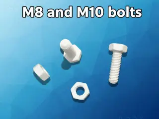 M8 and M10 bolts