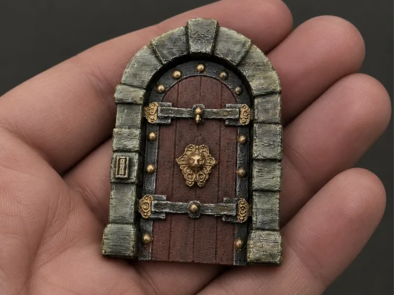 porta detalhada do castelo