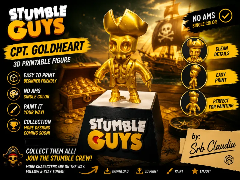 Stumble Guys Cpt. GoldHeart