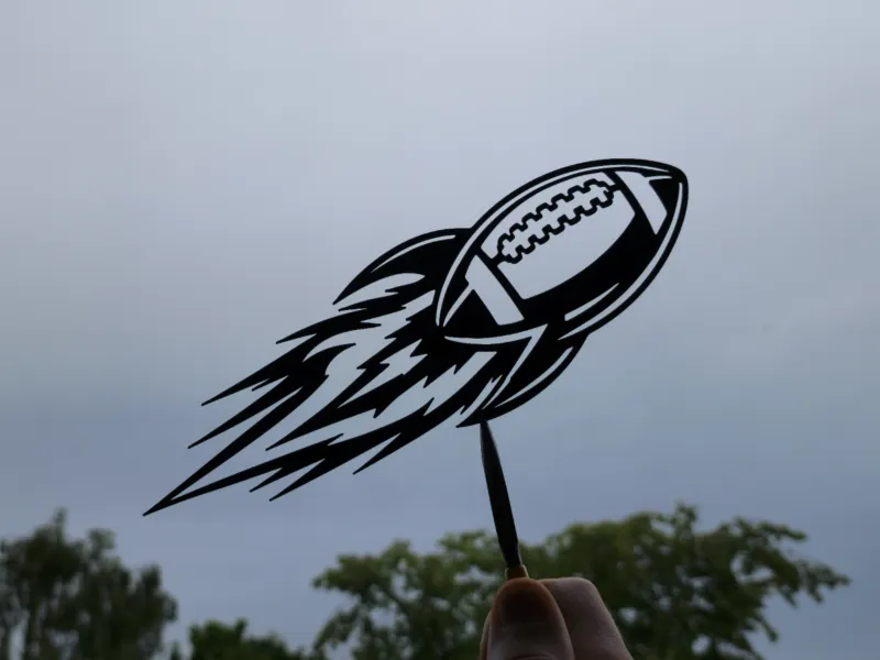 Flying Football Rocket Wall Art