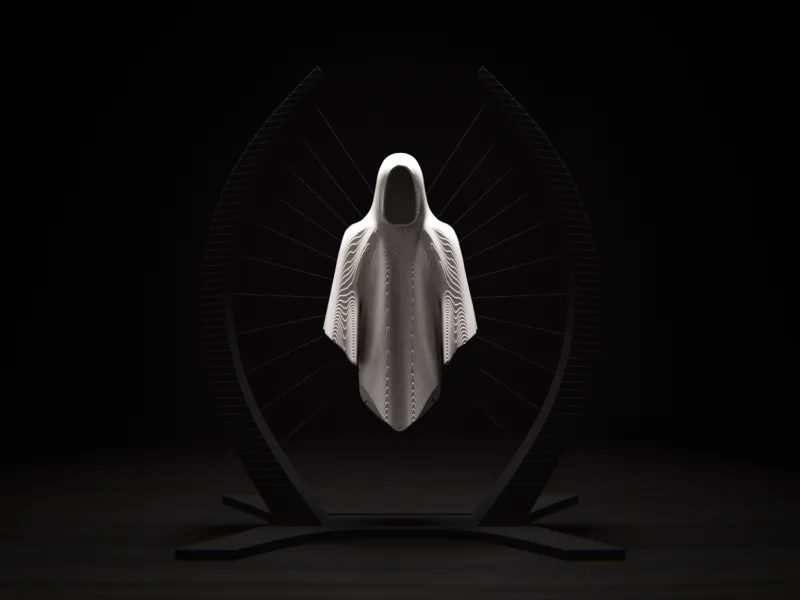 Fantasma fluttuante - String art di Halloween