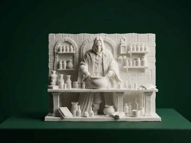 Severus Snape Potions Laboratory Diorama 3D Model