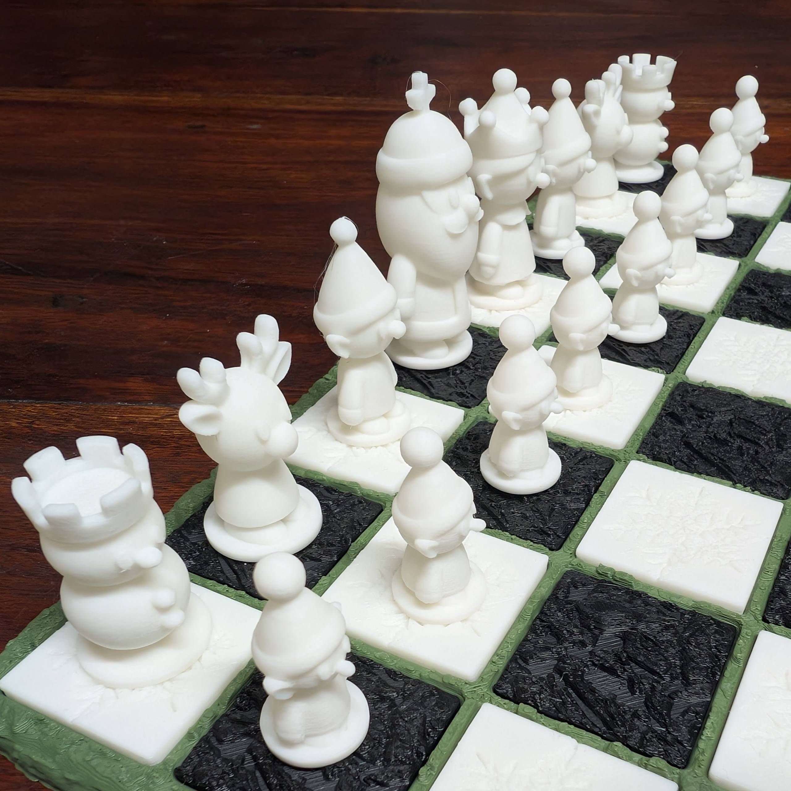 Chess Set - Christmas Themed Board and Pieces