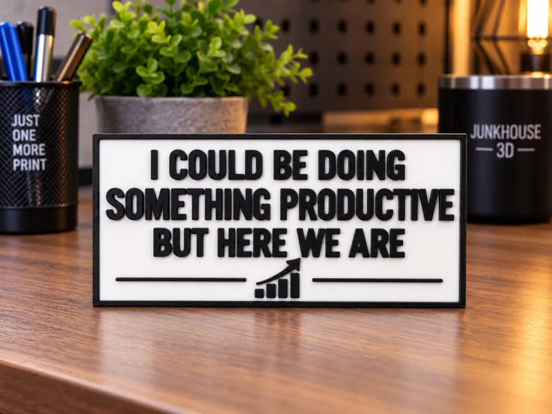 I could be doing something productive sign