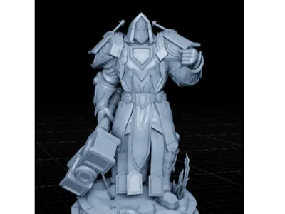 Stilisierter Fantasy-Paladinritter