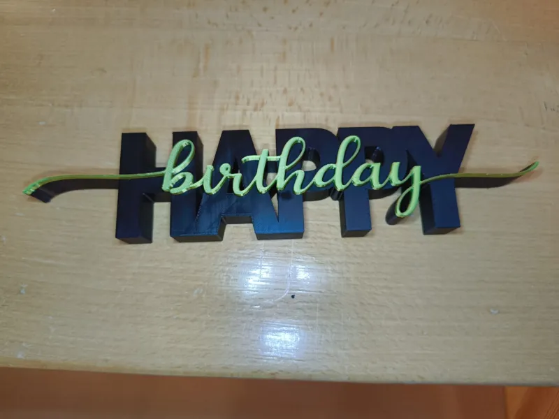 HAPPY birthday – 3D‑Deko Schriftzug / Aufsteller