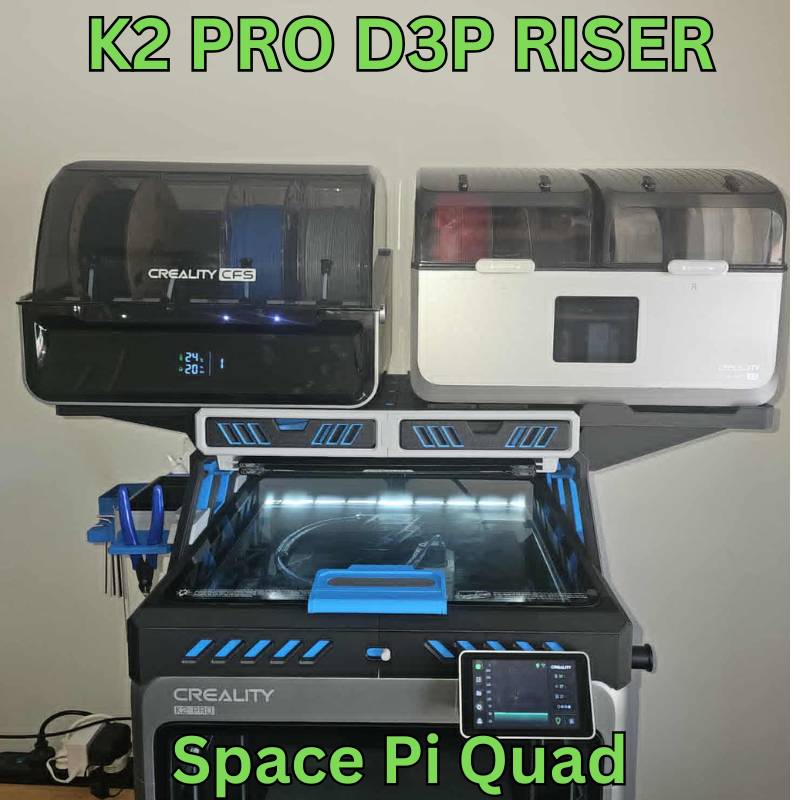 D3p Riser 3D Printer Files | 3MF File | K2 PRO D3P riser -Quad Space Pi shelf ...