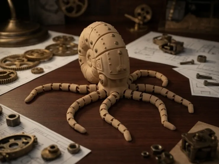 Steampunk-Gelenk-Ammonit Flexi-Spielzeug