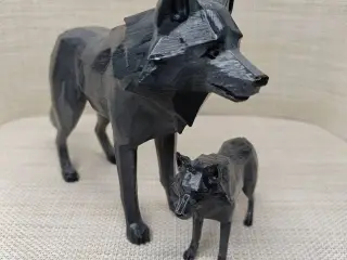 Figurine Wolf low poly
