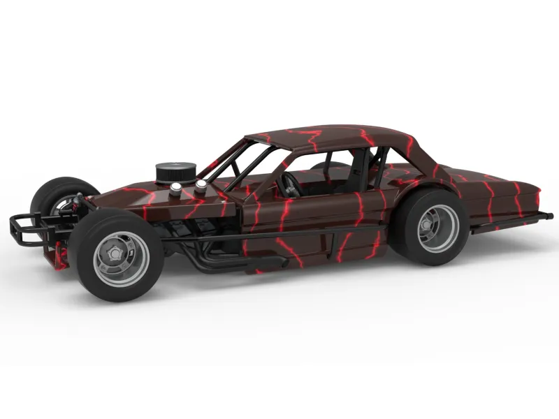 Vintage Asphalt Modified stock car V13 Scale 1:25