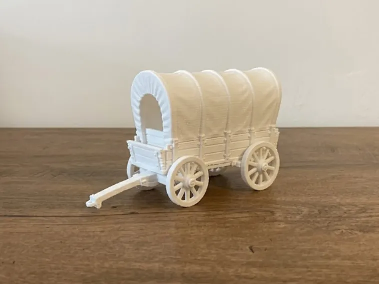 Covered Pioneer Wagon - Wild West Decorative Model
