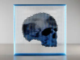 Fragmented Skull String Art