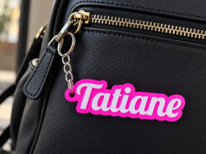 Personalisierter Schlüsselanhänger Name Tatiane 3D-Schlüsselanhänger