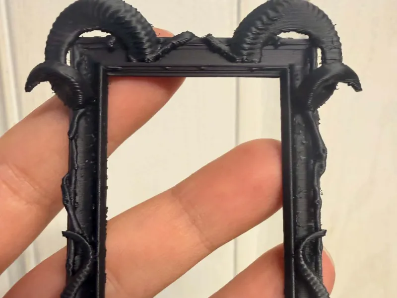Fantasy Gothic Frame with Curved Ram Horns