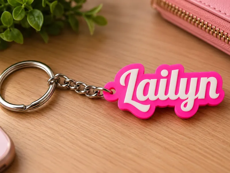 Porta-Chaves Personalizado Nome Lailyn Chaveiro 3D