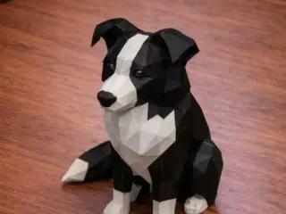 Low poly dog (Border collie)