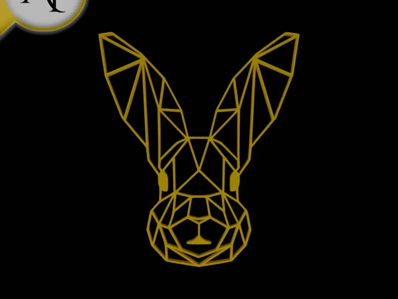 Rabbit Head - Geometric - 2D Wall Art Decor