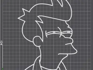 Fry Futurama - Silhouette Wall Decoration Wallart