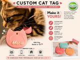 S3D Customisable Cat ID Tag – 3D Printable Pet Name Tag-0