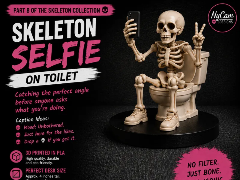 Skeleton on the Toilet Selfie, Halloween Special