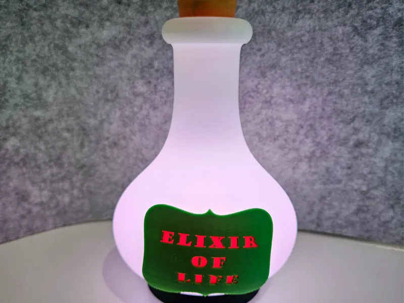 Elixir of Life bottle Bambulab kit lamp, part of a set