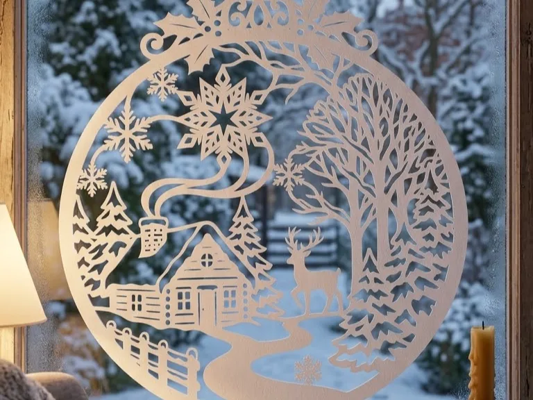Winter & Christmas Window Ornament