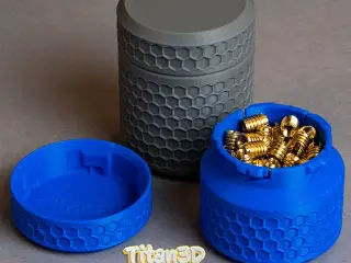 Twist Lock Container with Honeycomb Pattern
