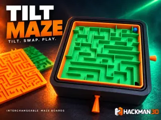 Tilt Maze : Interchangeable 3D-Printed Marble Labyrinth