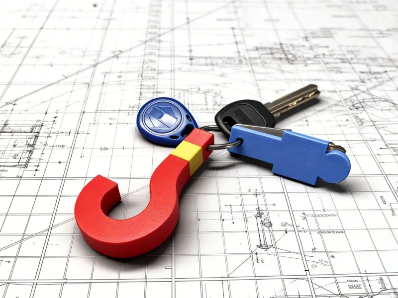 Question mark-shaped key hook