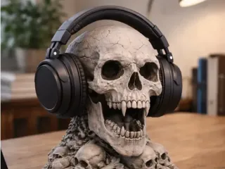 Vampire skull Headphone Stand